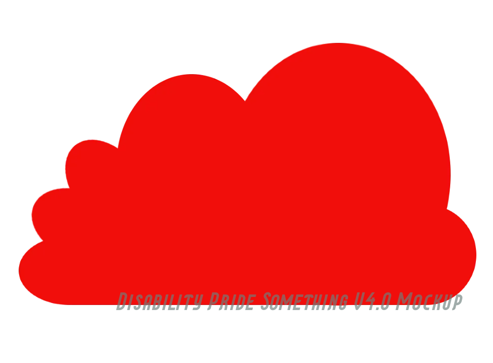 Pride cloud in solid red