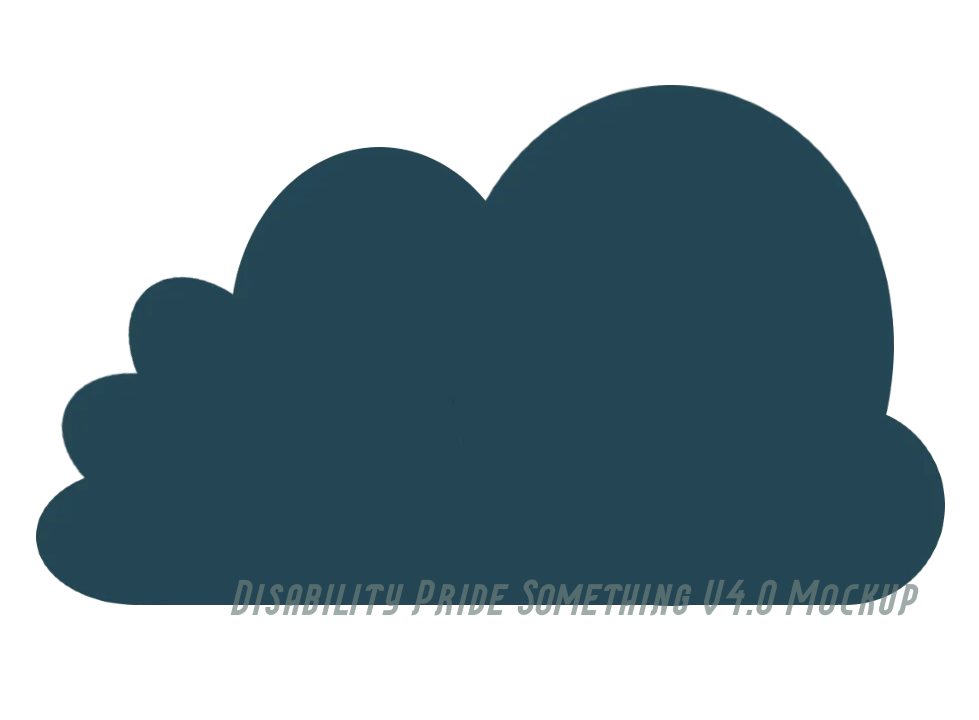 Pride cloud in dark blue-grey (shape described below)